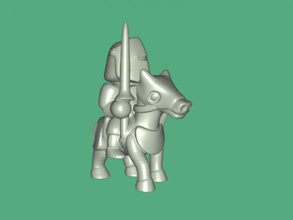 cavaliere a cavallo gratuita modello 3d - scaricare il file stl I giocattoli Persone armatura 3d print model - Mito3D