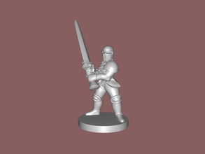 knight sword free 3d model - download stl file Toys Cartoons armed warrior blade 3d print model - Mito3D
