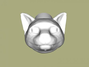 knob free 3d model - download stl file Home Accessories interesting cat head 3d print model - Mito3D