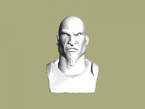 kratos busto obj arte escultura 3d print model - Mito3D
