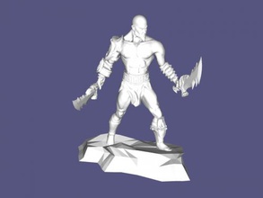 kratos estatueta brinquedos jogos 3d print model - Mito3D