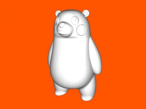 kumamon free 3d model - download stl file Toys Animals bear-mascot japanese prefecture kumamoto 3d print model - Mito3D