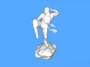 kungfu monk toys people 3d print model - Mito3D
