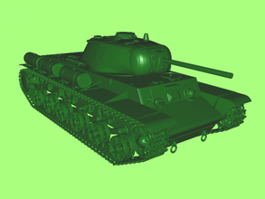 yükleme stl dosya kv-2 ücretsiz 3d model Oyuncaklar Makine ağır Sovyet tankı 3d print model - Mito3D