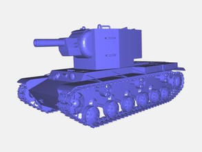 kv-2 gratuita modello 3d - scaricare il file stl I giocattoli Macchine carro armato pesante sovietico kliment voroshilov-2 3d print model - Mito3D