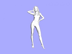 dame in lingerie obj jouets 3d print model - Mito3D