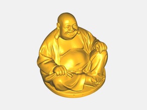 ridendo buddha arte scultura 3d print model - Mito3D