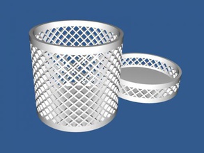 laundry basket free 3d model - download stl file Home Bathroom papers waste container 3d print model - Mito3D