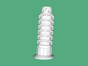 inclinado torre of pisa arte arquitetura 3d print model - Mito3D