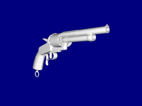 lemat revolver free 3d model - download stl file Toys Weapon old french revolver stl file 