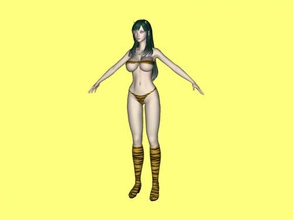 leopardo bikini obj juguetes personas 3d print model - Mito3D