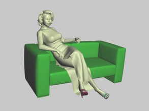 let's talk free 3d model - download obj file Toys People beautiful woman couch 3d print model - Mito3D
