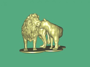 león leona juguetes animales 3d print model - Mito3D