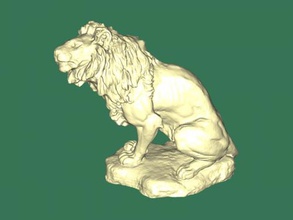 lion sculpture jouets animaux 3d print model - Mito3D