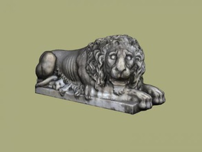 lion statuette obj art sculpture 3d print model - Mito3D