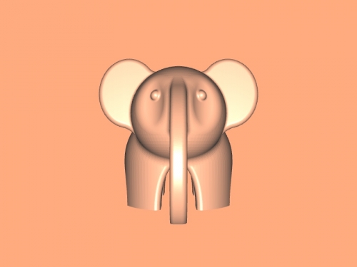 l'éléphant jouets animaux 3D print model - Mito3D