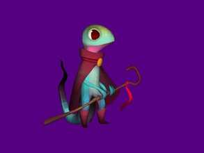 lizard mage free 3d model - download obj file Toys Games rare mythical creation 3d print model - Mito3D