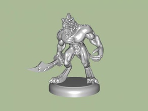 lizard sword free 3d model - download stl file Toys Cartoons muscular warrior 3d print model - Mito3D