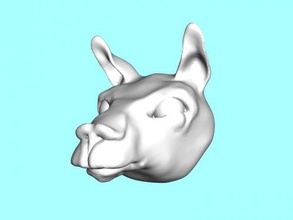 llama head free 3d model - download stl file Toys Animals south american mammal 3d print model - Mito3D