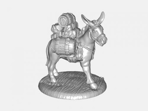 loaded donkey free 3d model - download stl file Toys Animals big bags 3d print model - Mito3D