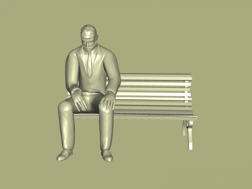 lonely man toys people 3D print model - Mito3D