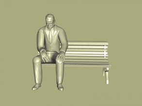 lonely man toys people 3d print model - Mito3D