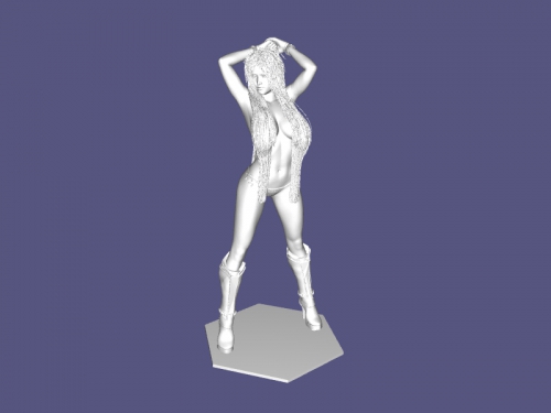 longo cabeludo mulher brinquedos 3D print model - Mito3D