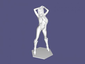 longue poilu femme jouets 3d print model - Mito3D