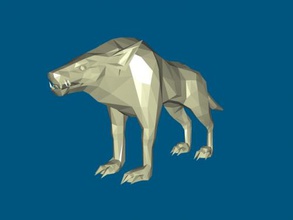 low-poly wolfhound free 3d model - download stl file Toys Animals scary strong dog 3d print model - Mito3D