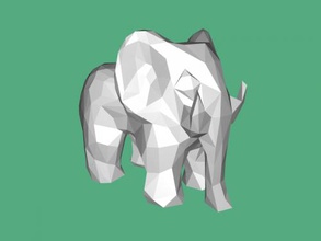 low poly elephant free 3d model - download stl file Toys Animals quality 3d print model - Mito3D