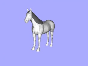 poly horse obj toys animals 3d print model - Mito3D