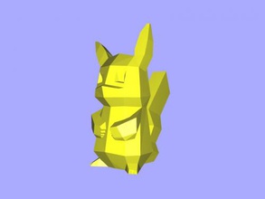 poly pikachu toys cartoons 3d print model - Mito3D