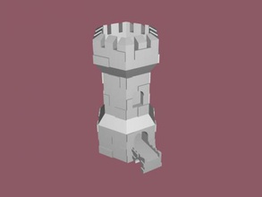 poly tower art architecture 3d print model - Mito3D