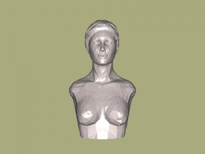 lowpoly femme buste gratuit modèle 3d - téléchargement de fichier stl Art La Sculpture simple, élégant 3d print model - Mito3D