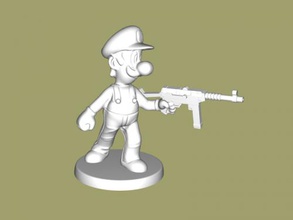 luigi a tabanca oyuncaklar oyunlar 3d print model - Mito3D