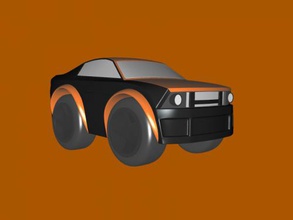 giocattolo di lusso auto gratuita modello 3d - scaricare il file obj I giocattoli Macchine cartoon americane 3d print model - Mito3D