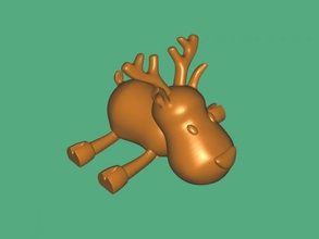 lying deer free 3d model - download stl file Toys Animals funny cute 3d print model - Mito3D
