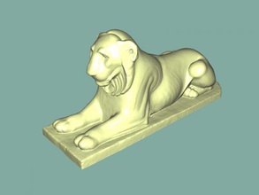 lying lion toys animals 3d print model - Mito3D