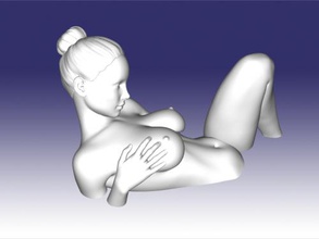 lying naked art sculpture 3d print model - Mito3D