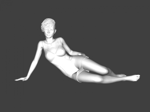 lying pose free 3d model - download stl file Toys People beautiful resting girl 3D print model - Mito3D