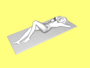lying on a towel toys people 3d print model - Mito3D