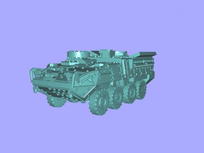 m1128 stryker free 3d model - download stl file Toys Machinery wheel armored vehicle 3d print model - Mito3D