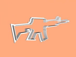 m16 cookie cutter free 3d model - download stl file Home Kitchen american automatic rifle 3d print model - Mito3D