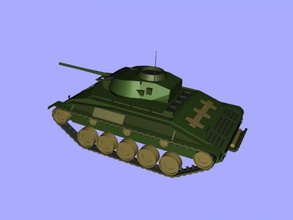 m24 chaffee free 3d model - download obj file Toys Machinery us light tank 3d print model - Mito3D