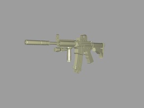 m4a1 libre modelo 3d - descargar archivo stl Los juguetes Arma rifle de asalto cs 16 3d print model - Mito3D