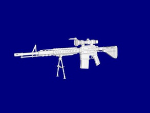 m4a1 atirador elite brinquedos arma 3d print model - Mito3D