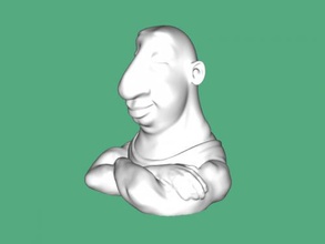 male bust free 3d model - download stl file Art Sculpture his hands grows ass 3d print model - Mito3D