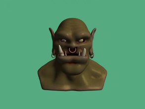 malicious orc free 3d model - download obj file Art Sculpture bust character detailed textures 3d print model - Mito3D