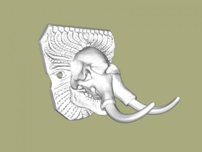 mammoth askı free 3d model download stl dosyası Ev Aksesuarlar güzel mamut kafatası dosya 3d print model - Mito3D