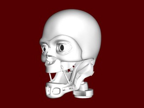 mech skull free 3d model - download obj file Art Sculpture robotic creature 3d print model - Mito3D